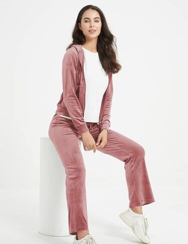 Bobo Bloom Women Velour Tracksuit 2 Piece Long Sleeve Sweatshirts Jogger Pant Hoodies Two Piece Outfits with Pockets 2023 in Kuwait