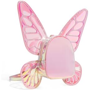 NAYNEFUW 2024 Ladies Laser Holographic Butterfly Girlish Leisure Backpack (Laser Blue)