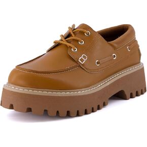 CUSHIONAIRE Women's Beam Chunky Boat Loafer +Memory Foam, Wide Widths Available in Saudi Arabia