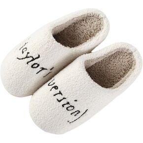 Taylor's Version Slippers Meet Me At Midnight Slippers for Women Men Warm Slip-on Couple Slippers Home shoes in Saudi Arabia