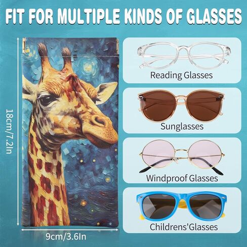 JieyueJewelry 3 قطع من حافظات النظارات الناعمة، حافظة نظارات محمولة قابلة للضغط، حافظة جلدية لنظارات القراءة للنساء والرجال in Kuwait