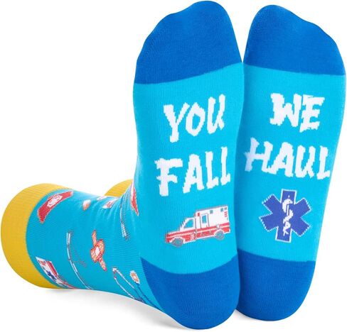 Zmart Unisex EMT Socks Pharmacy Socks Paramedic Socks Physical Socks, EMT Gifts Pharmacy Gifts Medical Gifts Pa Gifts Medical Gifts in Saudi Arabia