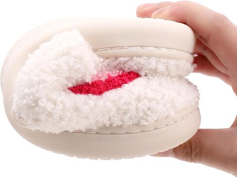 Happy Smile Face Slippers House Slippers for Women Cute Cartoon Design, Soft Plush, Cozy, with Evil Eyes, Strawberry Heart, Indoor/Outdoor in Saudi Arabia