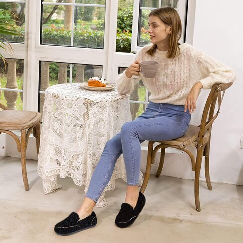 Zizor Women's Slip-On Loafer Slippers House Shoes Indoor Outdoor in Kuwait