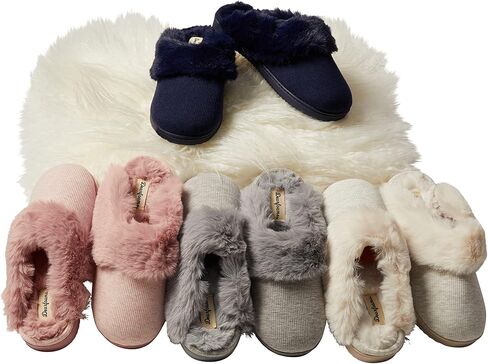 Dearfoams Women's Dahlia Rib Knit Scuff Slipper in Saudi Arabia