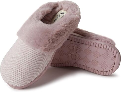 Dearfoams Women's Dahlia Rib Knit Scuff Slipper in Saudi Arabia
