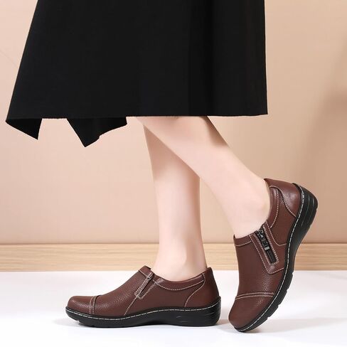 QAE Loafers for Women Comfort Women's Loafers & Slip-Ons Orthopedic Lightweight Business Casual Dressy Walking Work Flat Slip-On Shoes for Ladies in Saudi Arabia