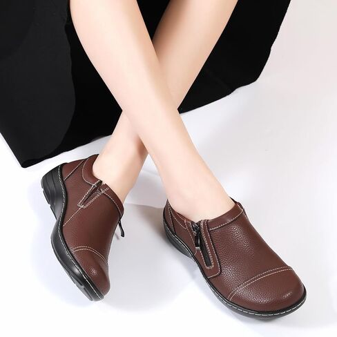 QAE Loafers for Women Comfort Women's Loafers & Slip-Ons Orthopedic Lightweight Business Casual Dressy Walking Work Flat Slip-On Shoes for Ladies in Saudi Arabia