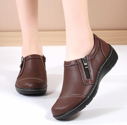 QAE Loafers for Women Comfort Women's Loafers & Slip-Ons Orthopedic Lightweight Business Casual Dressy Walking Work Flat Slip-On Shoes for Ladies in Saudi Arabia