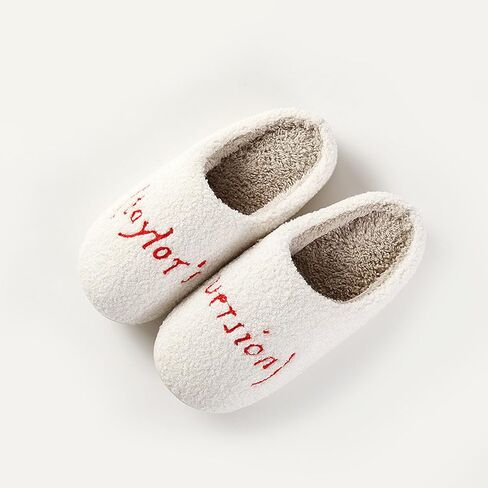 Taylor's Version Slippers Meet Me At Midnight Slippers for Women Men Warm Slip-on Couple Slippers Home shoes in Saudi Arabia