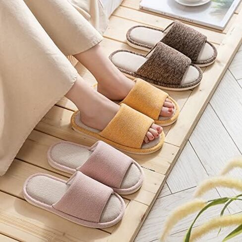 AioTio Fabric Slippers Indoor and Outdoor Slippers, Non-Slip Four Seasons Soft Bottom Slippers, Couple Slippers Men and Women Slippers in Saudi Arabia