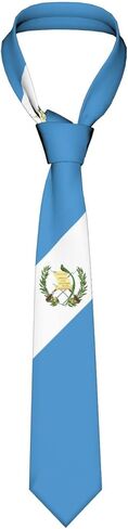 DABOYOZHZH Guatemala Flag Emblem Striped Necktie Men'S Neck Ties Mens Party Business Neckties Soft Skil Tie, White, One size in Saudi Arabia