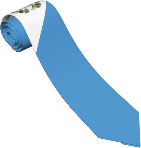 DABOYOZHZH Guatemala Flag Emblem Striped Necktie Men'S Neck Ties Mens Party Business Neckties Soft Skil Tie, White, One size in Saudi Arabia