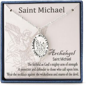 Semoya Saint Christopher/Michael Necklace for Women Girls, St Series Medals Catholic Gift Medal Pendant Jewelry in Saudi Arabia