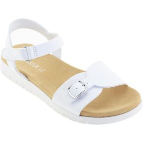 Vonair Girls Sandals Strappy Cute Flats Dress Sandals for Girls Kids Summer Shoes Open Toe with Hook Loop