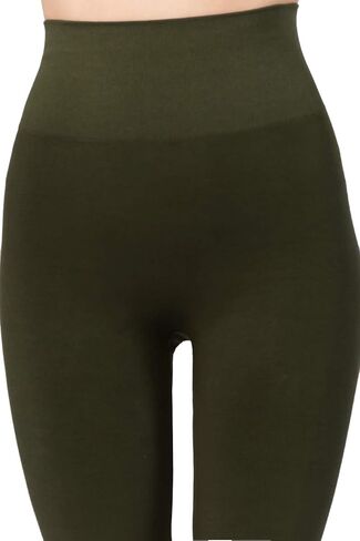 بنطال AEKO النسائي السميك المصنوع من مزيج القطن الناعم عالي الخصر للتمرين مع ضغط للتحكم في البطن in Kuwait