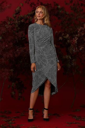 Maggy London Women's Sleek and Sophisticated Wrap Look High Low Skirt Office Career Event Guest of in Kuwait