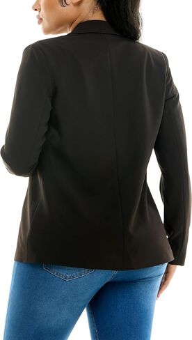 سترة Nanette Nanette Lepore للسيدات مبطنة بالكامل بزر واحد مع طباعة داخلية جميلة in Kuwait