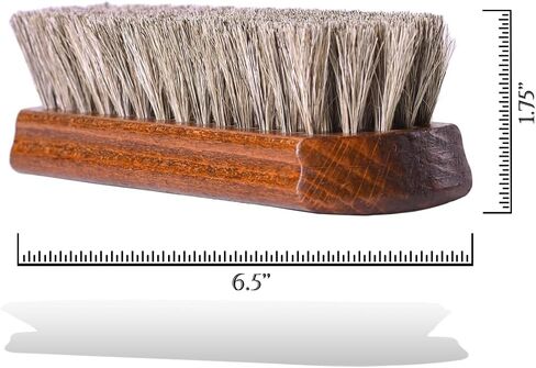 Valentino Garemi Shoe Care Brush Set - 2 Polishing Brushes, Cloth, 2 Applicators Brush - Genuine Horse Hair - Footwear Shine, Polish, Buff and Clean - Made in Germany in Kuwait