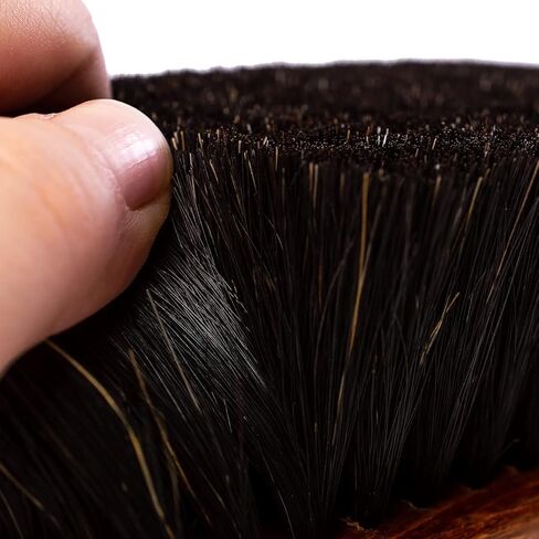 Valentino Garemi Shoe Care Brush Set - 2 Polishing Brushes, Cloth, 2 Applicators Brush - Genuine Horse Hair - Footwear Shine, Polish, Buff and Clean - Made in Germany in Kuwait