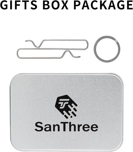 سلسلة مفاتيح SanThree الصلبة المصنوعة من التيتانيوم بحزام مزدوج سريع التحرير من التيتانيوم مع حلقة مفاتيح قابلة للفصل، هدايا للرجال والنساء, رمادي, S in Kuwait