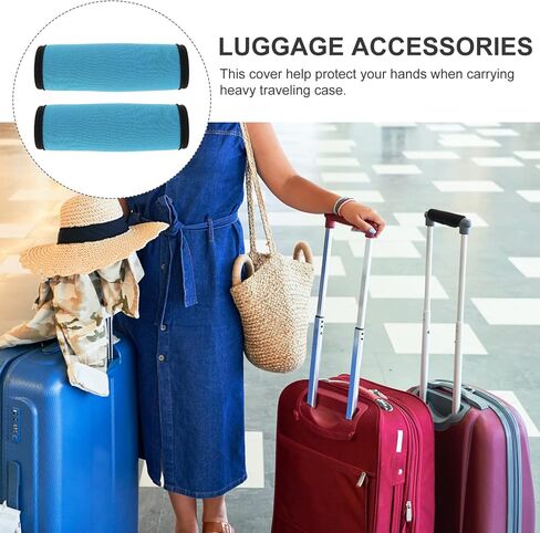 Baluue 2pcs Luggage Handle Wraps Luggage Tags Grips Identifiers Markers Covers Gripper for Suitcases Bags in Saudi Arabia