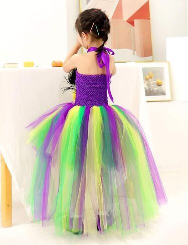 زي توتو دريمز الطاووس للفتيات من عمر 1 إلى 12 عامًا لحفلات الكرنفال في الغابة مع عصابة رأس in Kuwait