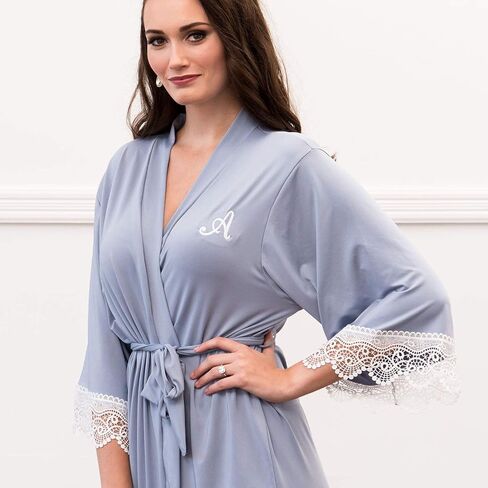 WEDDINGSTAR Women's Soft Bridesmaid Kimono Robe in Saudi Arabia