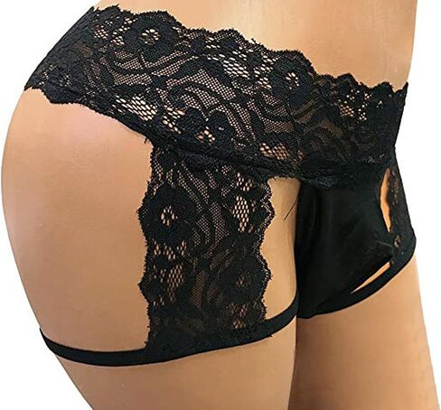 SINMIUANIME Men's lace Anime Panties Three Point Underwear Sheer Mesh Bikini Briefs T-back G-string Panty Sexy in Saudi Arabia