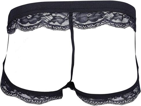 SINMIUANIME Men's lace Anime Panties Three Point Underwear Sheer Mesh Bikini Briefs T-back G-string Panty Sexy in Saudi Arabia
