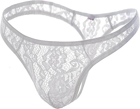 SINMIUANIME Men's lace Anime Panties Three Point Underwear Sheer Mesh Bikini Briefs T-back G-string Panty Sexy in Saudi Arabia