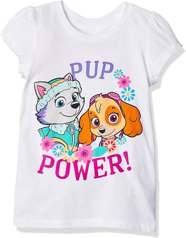 Paw Patrol Girls' Toddler Pup Power Short-Sleeved Puff Tee in Saudi Arabia