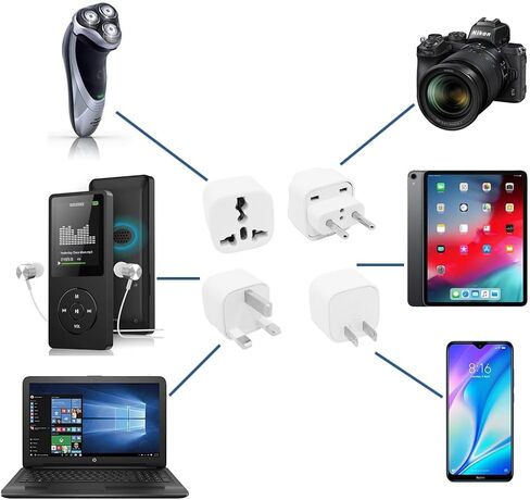 3 حزمة محول التوصيل محول السفر محول الطاقة محول التوصيل محولات الطاقة محول عالمي محول التوصيل الدولي in Kuwait