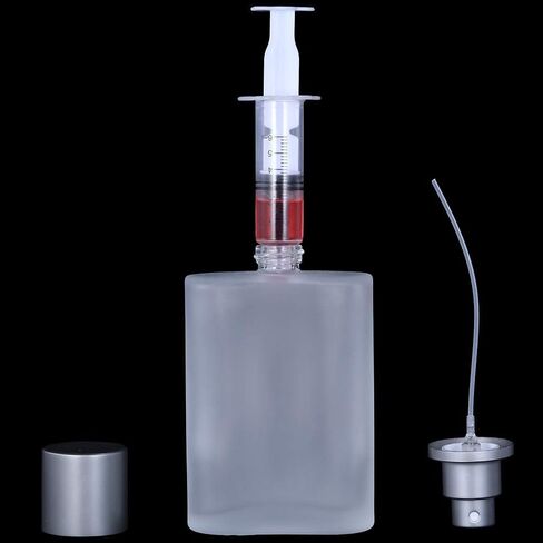 عبوتان من زجاجة رذاذ عطر زجاجية بلورية فارغة سعة 100 مل/3.38 أونصة، زجاجات عطر فارغة برذاذ ناعم قابلة لإعادة الملء مع 4 أنواع مجانية من موزع العطور (عبوتان 100 مل/3.38 أونصة زجاجات بلورية) in Saudi Arabia