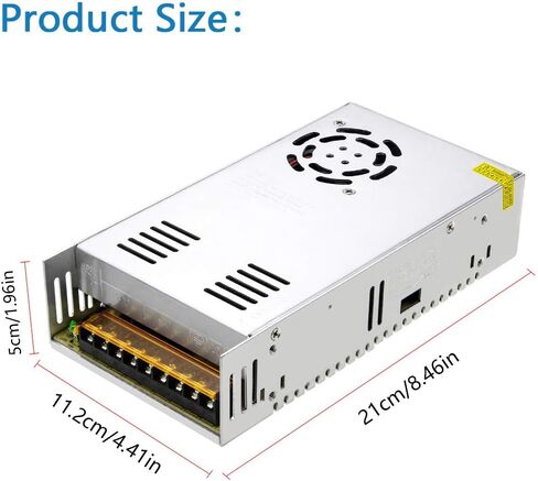 SHNITPWR 12V Power Supply 30A 360W AC to DC Adapter 12 Volt 30 Amp Switching Power Converter Transformer LED Driver 110V 240V AC in for LED Light Strip 3D Printer CCTV Security System LCD Monitor in Saudi Arabia