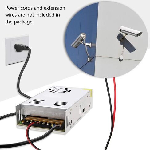 SHNITPWR 12V Power Supply 30A 360W AC to DC Adapter 12 Volt 30 Amp Switching Power Converter Transformer LED Driver 110V 240V AC in for LED Light Strip 3D Printer CCTV Security System LCD Monitor in Saudi Arabia