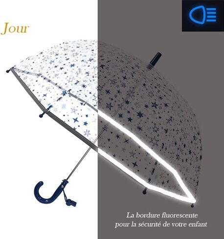 SMATI Stick Kids'Umbrella Birdcage Clear Bubble See Through Transparent in Kuwait