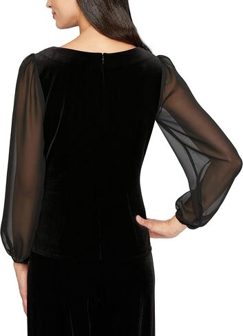 Alex Evenings Women's Blouse with Embellished Ruched Waist in Saudi Arabia