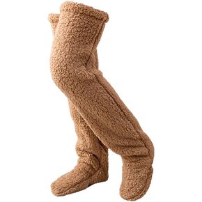 فوق الركبة عالية جوارب غامضة شتاء دافئ فروي طويل تدفئة الساق شبشب قطيفة الجوارب الشتاء المنزل النوم الجوارب للنساء الفتيات in Kuwait