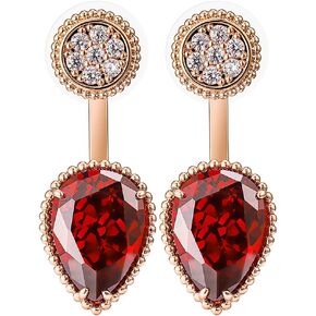 Teardrop Crystal Dangle Earrings for Women Rose Glod Plated Jewelry