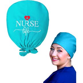 Gotucovered Caps Nurse Hat for Nurses, Scrub Cap Surgical Women, Nurse Life Working Cap with Embroidery in Kuwait