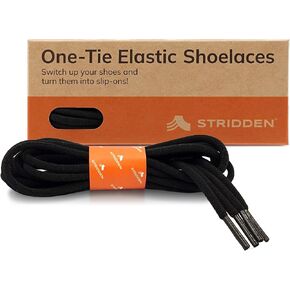 STRIDDEN 2 Pairs One-Tie Elastic Dress Shoe Laces, Eco-Friendly Stretchy Shoe Laces Turn Shoes and Boots Into Slip-On/No-Tie in Kuwait