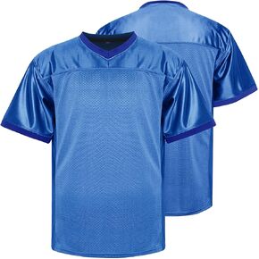 MESOSPERO Blank Practice Football Jersey Mesh Athletic Sports Football T-Shirt Black White Red
