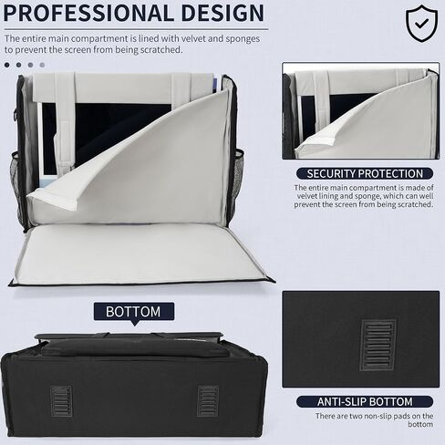 اكوزلين شنطة حمل 21.5 انش/24 انش متوافقة مع كمبيوتر مكتبي ابل اي ماك لاجهزة اي ماك 21.5 انش و24 انش، شنطة تخزين للسفر، اسود in Kuwait