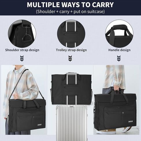 اكوزلين شنطة حمل 21.5 انش/24 انش متوافقة مع كمبيوتر مكتبي ابل اي ماك لاجهزة اي ماك 21.5 انش و24 انش، شنطة تخزين للسفر، اسود in Kuwait