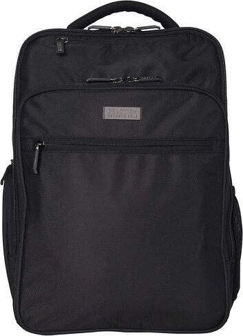 Kenneth Cole Reaction Brooklyn Commuter Slim 16" Laptop Computer Travel Work High School Bookbag, Black Polyester, Polyester Backpack in Saudi Arabia