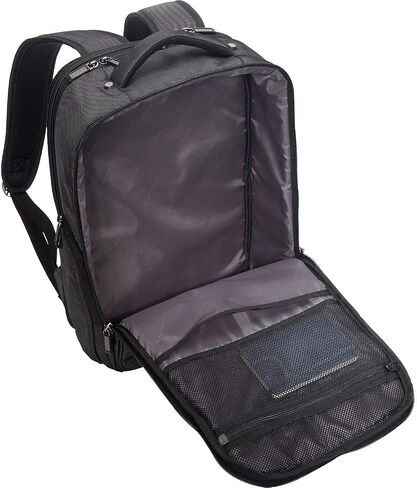Kenneth Cole Reaction Brooklyn Commuter Slim 16" Laptop Computer Travel Work High School Bookbag, Black Polyester, Polyester Backpack in Saudi Arabia