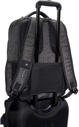 Kenneth Cole Reaction Brooklyn Commuter Slim 16" Laptop Computer Travel Work High School Bookbag, Black Polyester, Polyester Backpack in Saudi Arabia