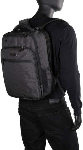Kenneth Cole Reaction Brooklyn Commuter Slim 16" Laptop Computer Travel Work High School Bookbag, Black Polyester, Polyester Backpack in Saudi Arabia