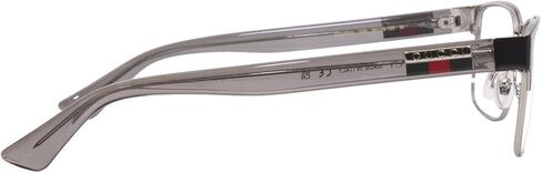 Gucci GG0750O 004 Black Silver Transparent Grey Rectangle Men's Eyeglasses in Saudi Arabia